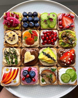 Colorful Fruit Toast Platter