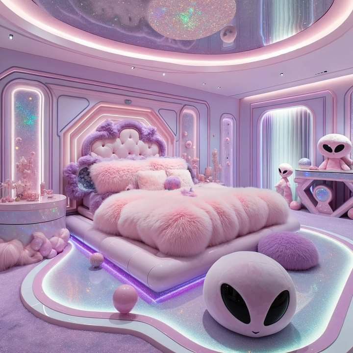 Vaporwave Alien Bedroom