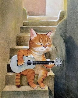 Guitar Strumming Cat by Ricky Wei