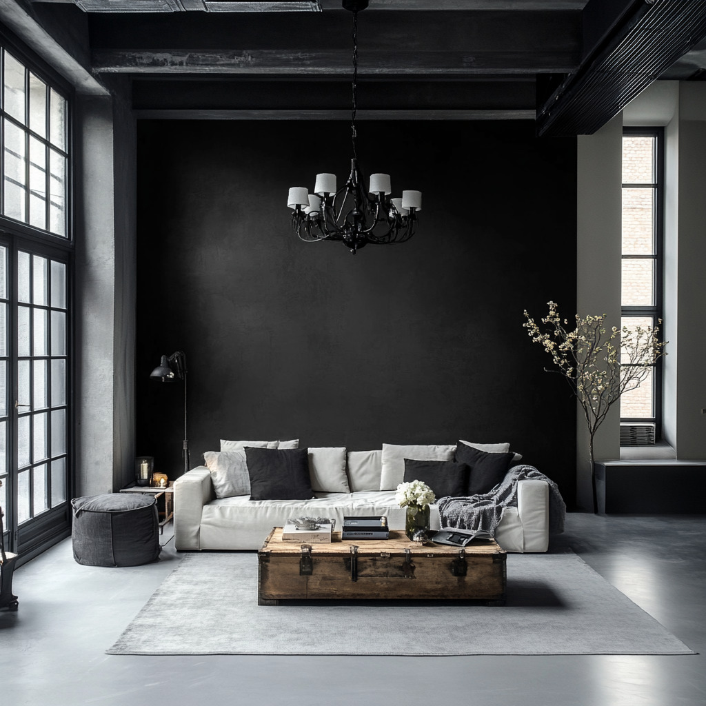 Modern Dark Living Room