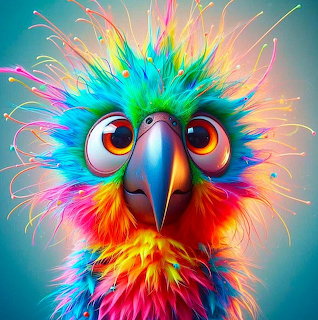 Colorful Fantasy Parrot