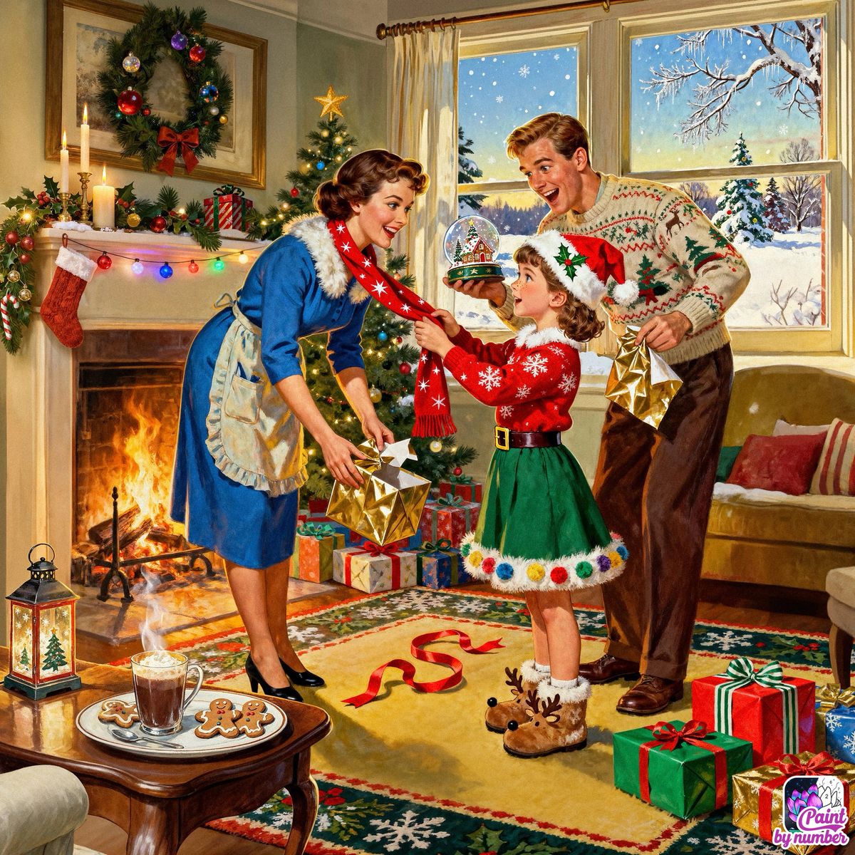 Vintage Christmas Family