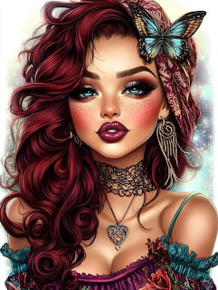 Fantasy Girl with Butterfly