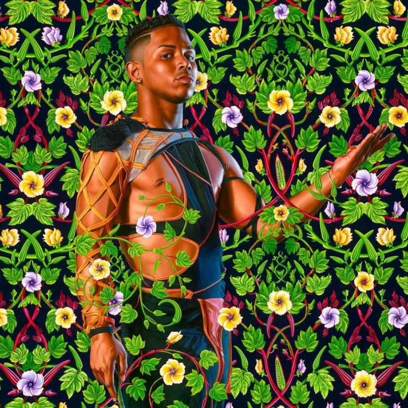Kehinde Wiley Floral Portrait