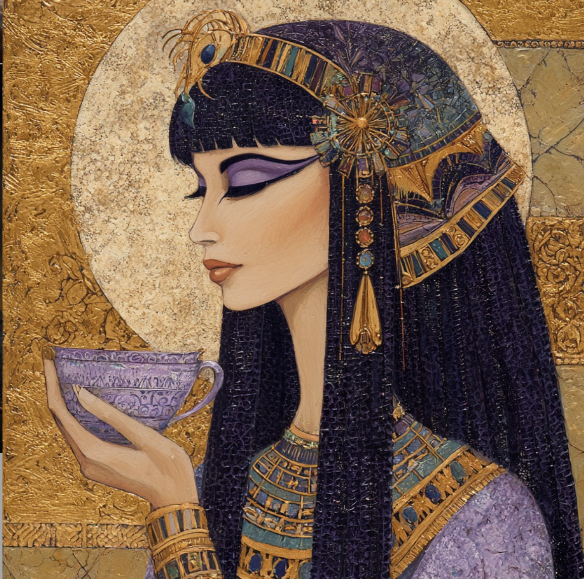 Egyptian Queen with Golden Headdress