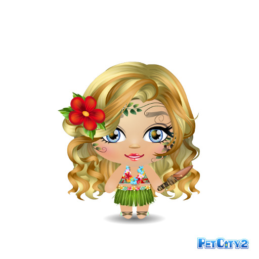 Cartoon Hula Girl