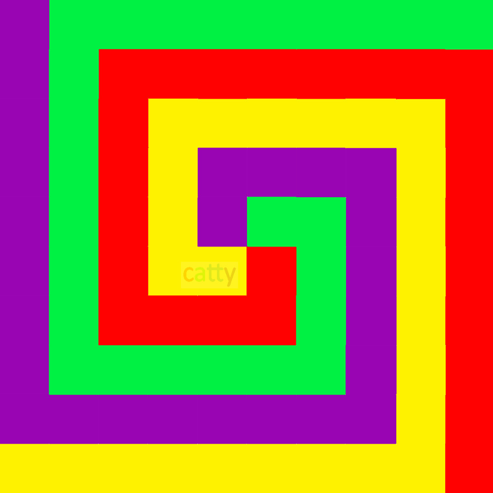 Colorful Spiral Square Pattern