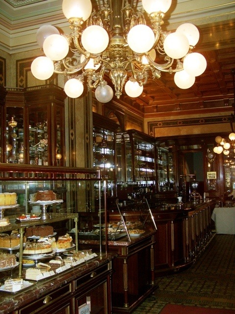 Exterior facade of Cafe Demel pastry shop in Vienna
