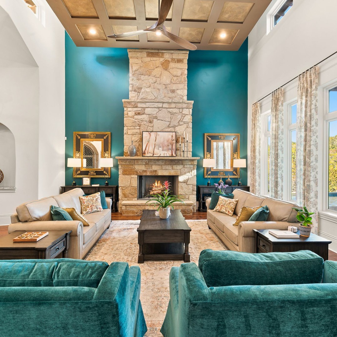 Stone Fireplace Living Room