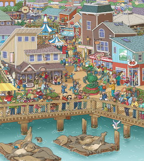 Busy Seaside Pier Village