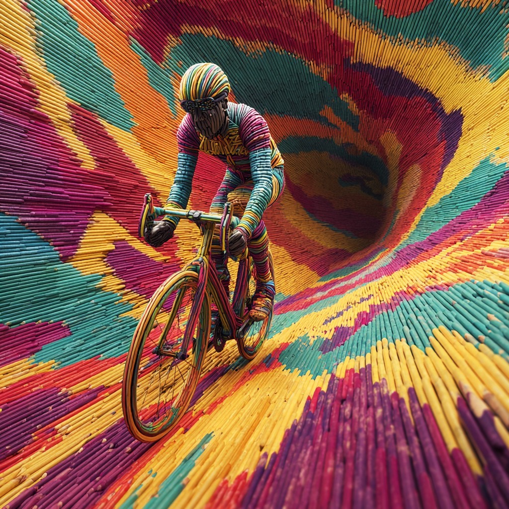 Cyclist in Motion