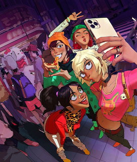 Girls Selfie Illustration