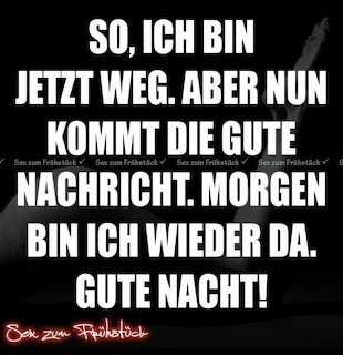 Black image with large white German quote text and pink script at the bottom