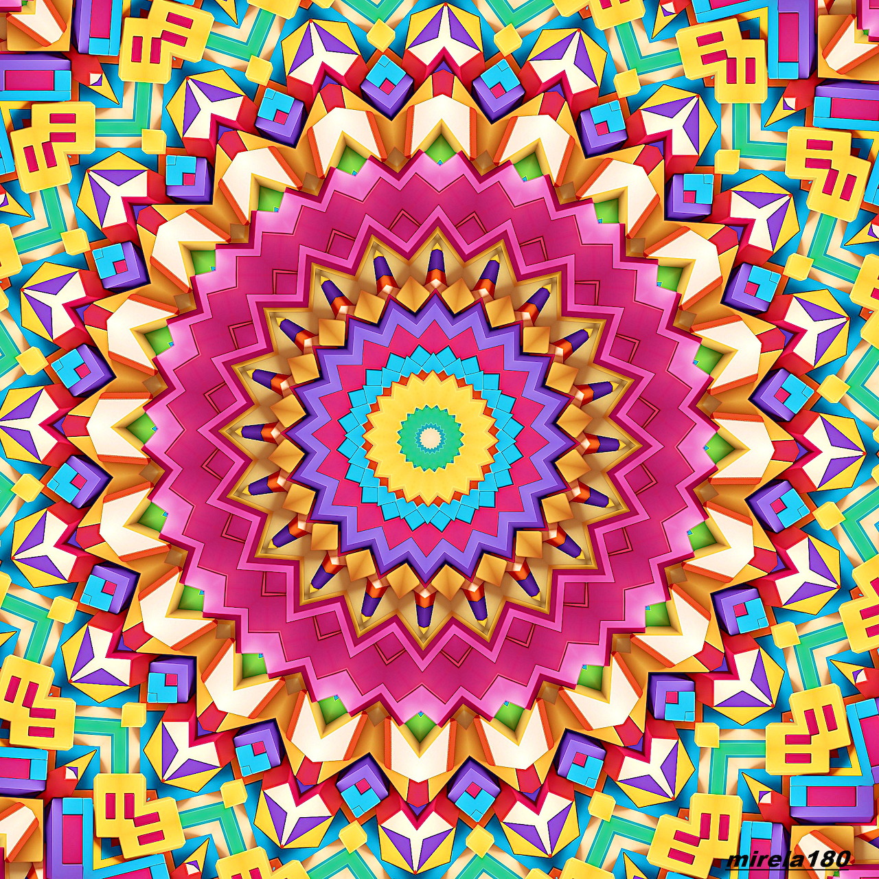 Colorful Geometric Mandala
