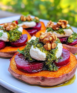 Sweet Potato Beet Mozzarella Salad