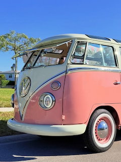 Pink Vintage VW Bus