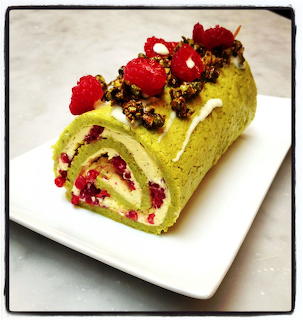 Raspberry Pistachio Roll