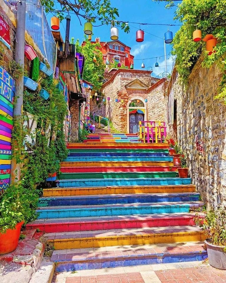 Colorful Stairway Alley