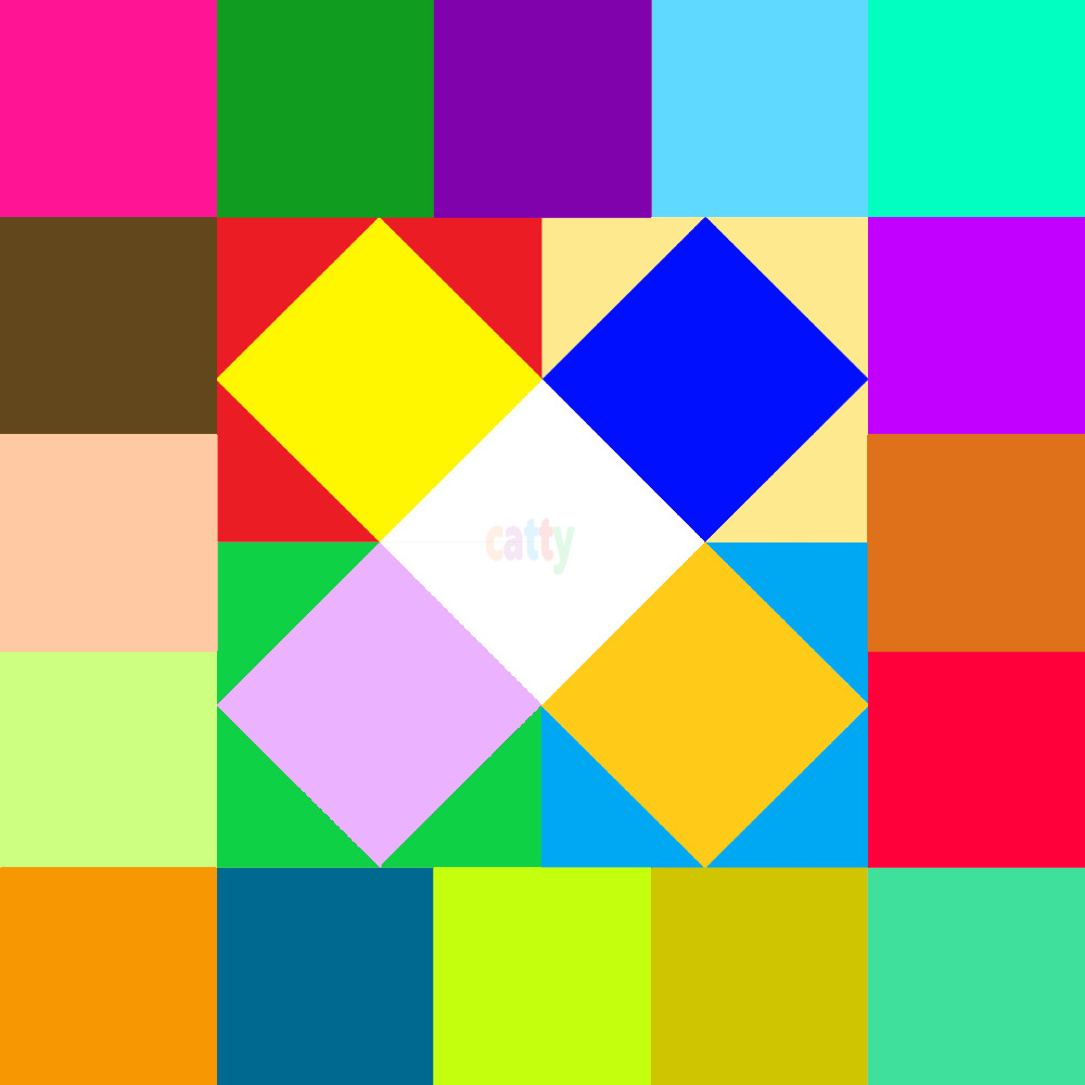 Abstract geometric pattern with colorful squares and diamond shapes in a grid layout