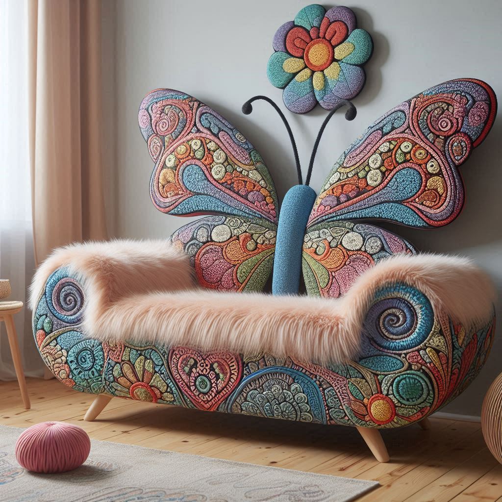 Colorful Butterfly Sofa