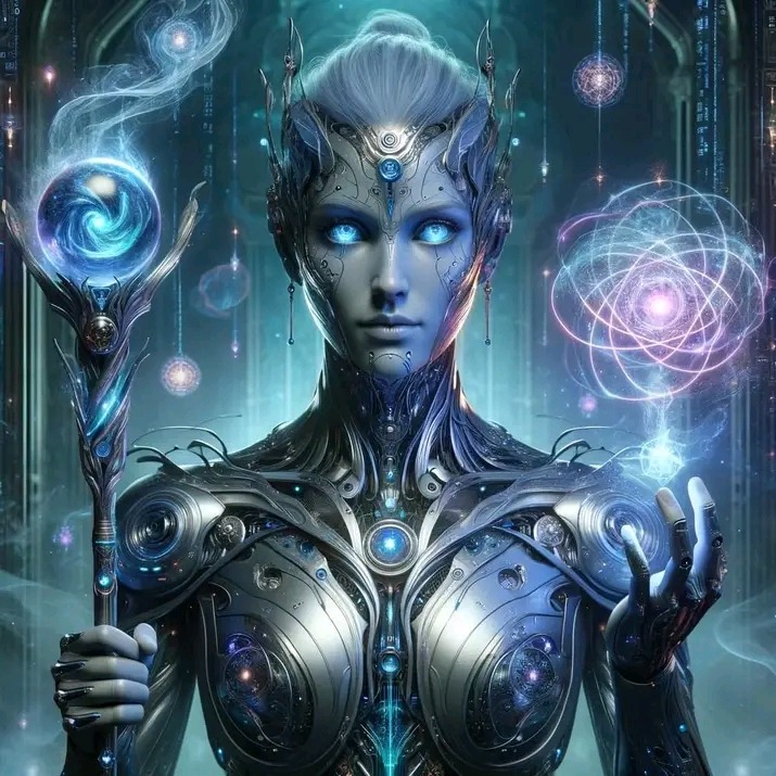 Fantasy Cyborg Sorceress