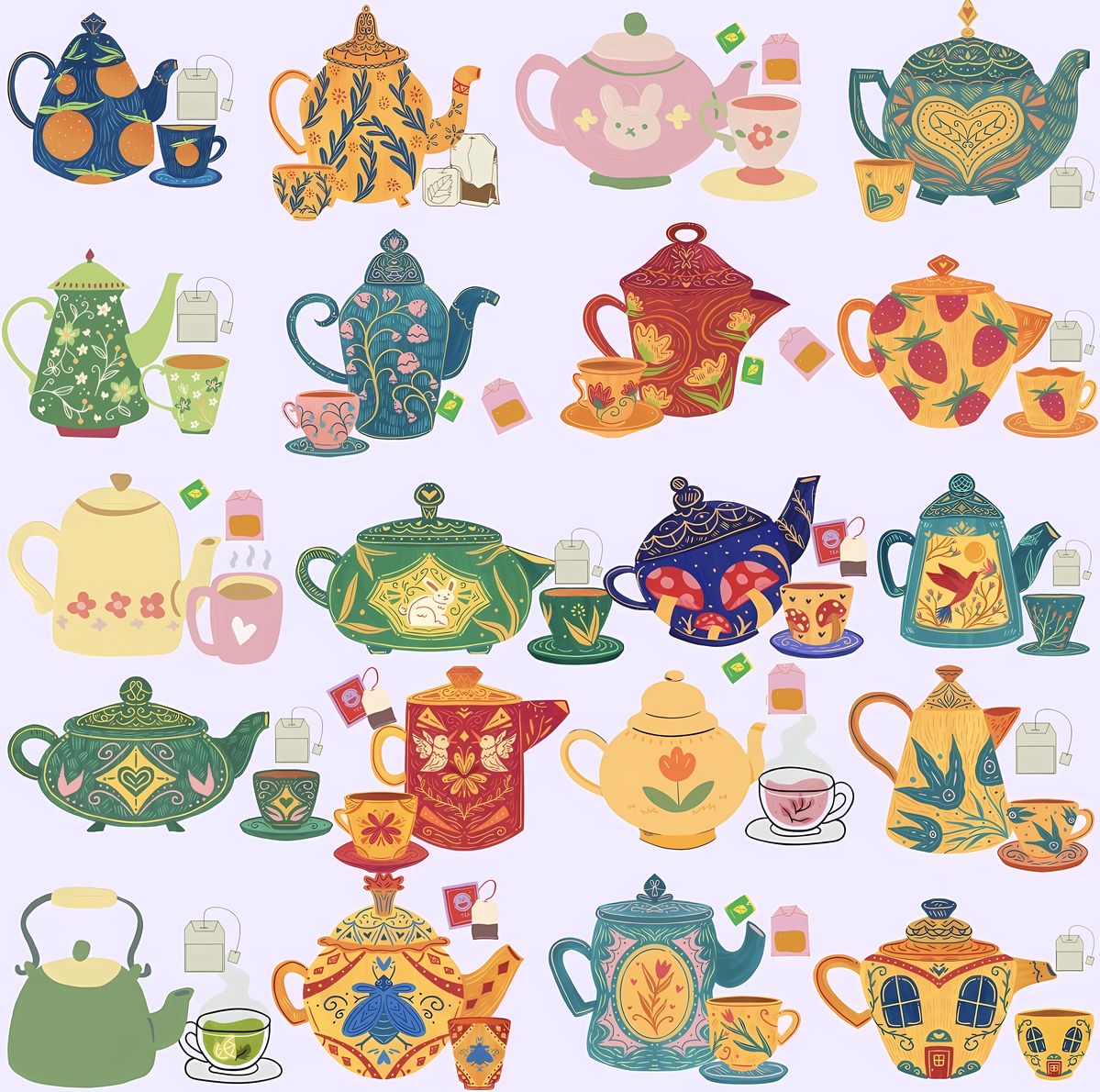 Colorful Teapot Collection