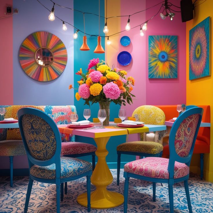 Colorful Eclectic Dining Room