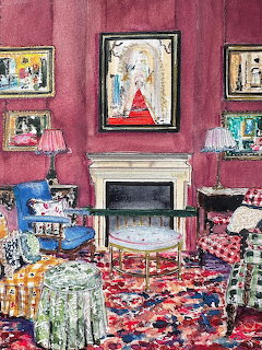 Interior Room Watercolor Painting