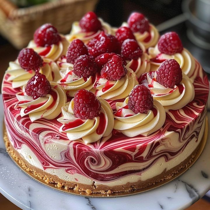 Raspberry Swirl Chesecake