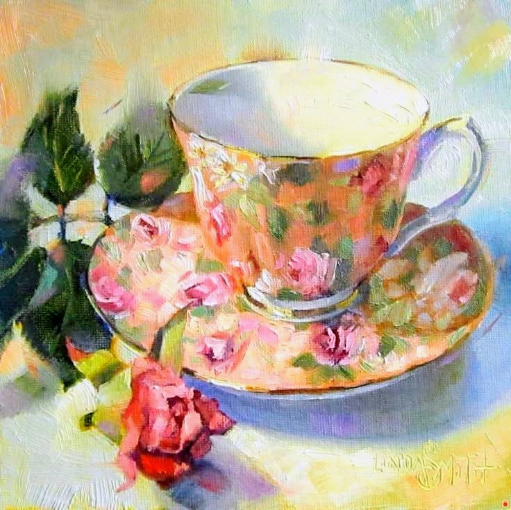 Floral Teacup Painting