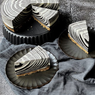 Zebra Cheesecake Slices