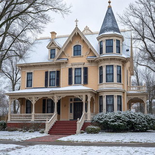Victorian House in Winter