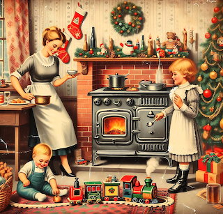 Vintage Christmas Kitchen