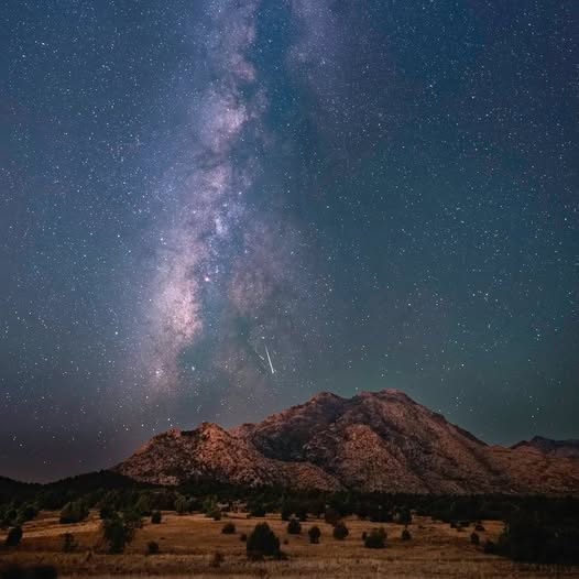 Shooting Star Over Granite Mountain
