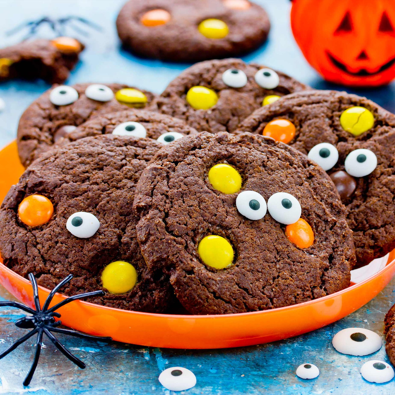Halloween Chocolate Monster Cookies