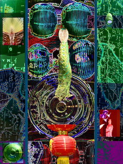 Abstract Circuit Board Collage