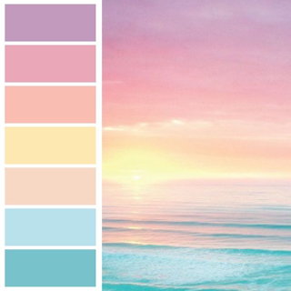 Rainbow Color Palette Beach Sunset