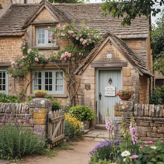 English Stone Cottage Garden