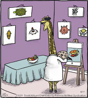 Giraffe Artist Cartoon