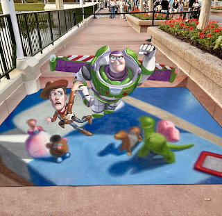 Toy Story Sidewalk Art