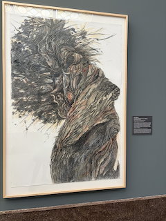 Tree Bark Portrait Drawing