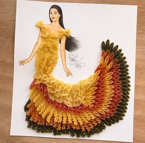 Collection of elegant dresses in various styles and colors