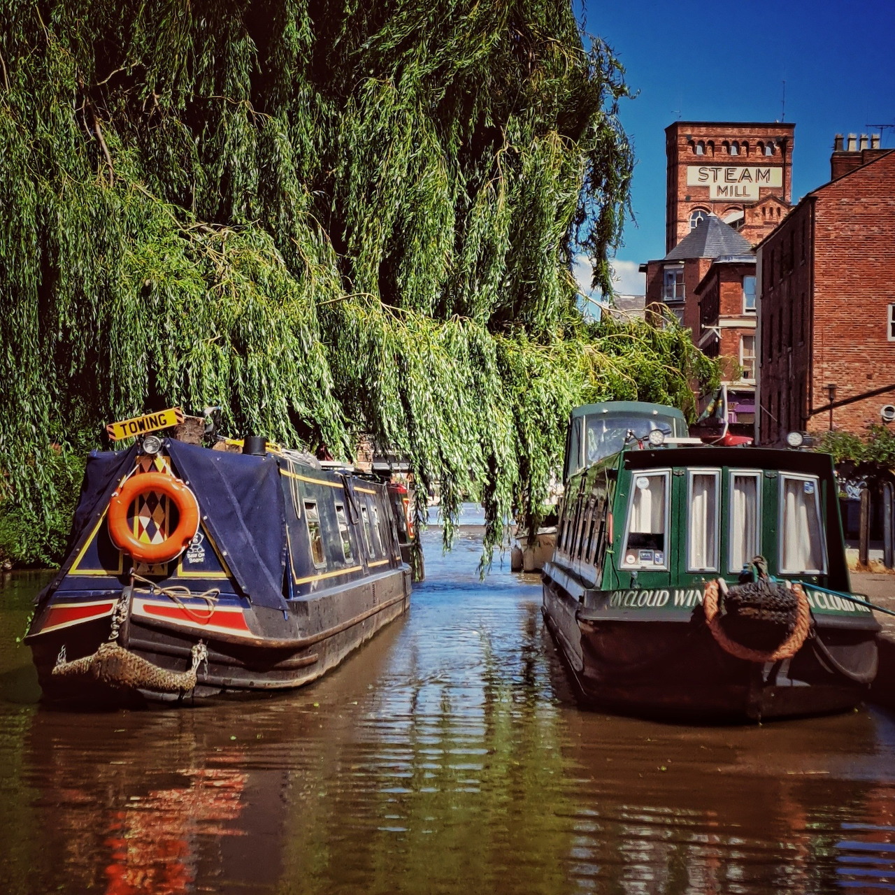 Narrowboats on Canal