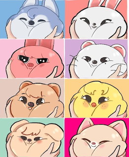 Cute Animal Character Grid