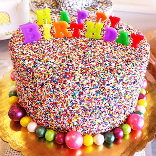 Rainbow Sprinkle Birthday Cake