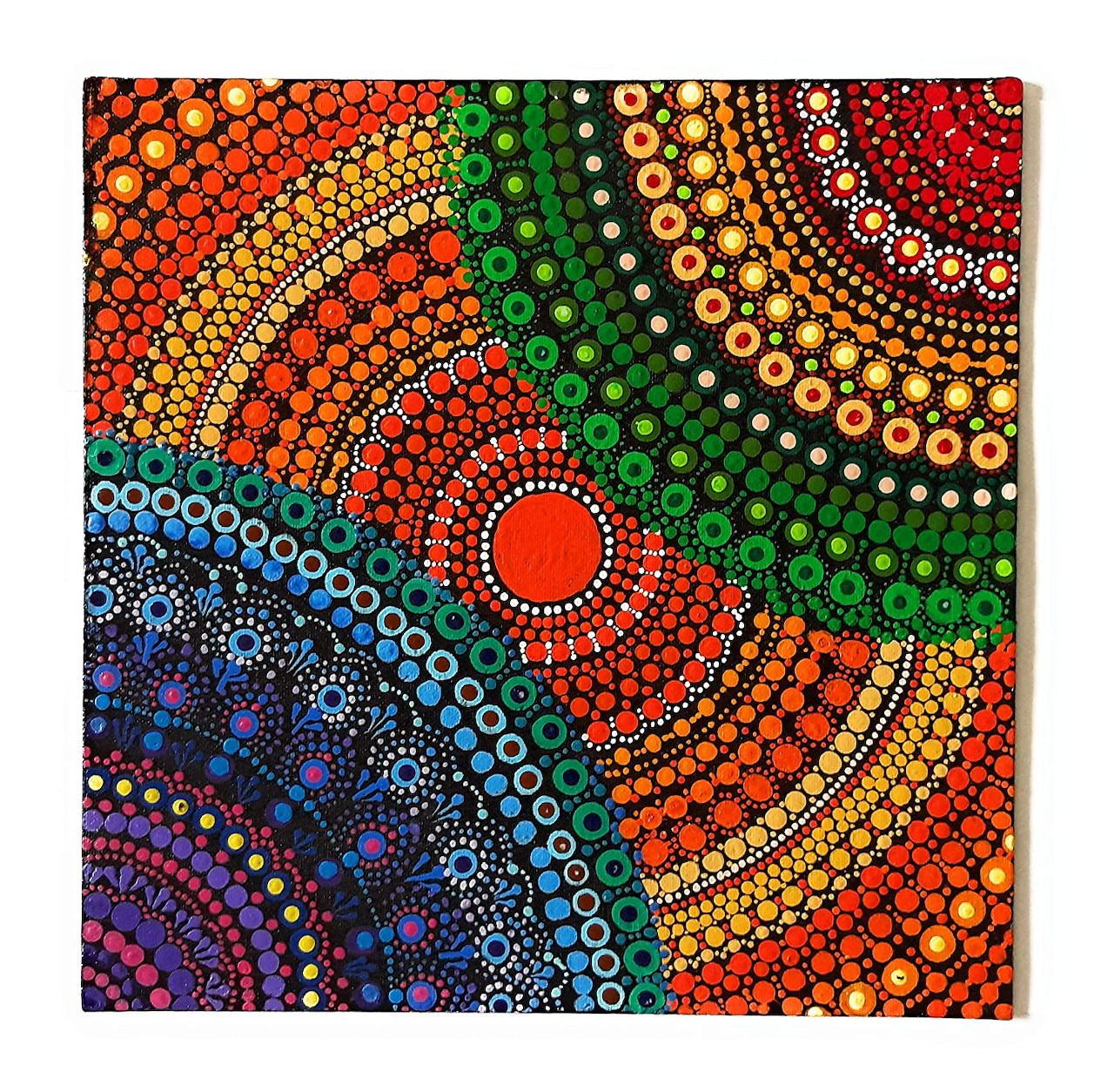 Colorful Dot Mandala Art