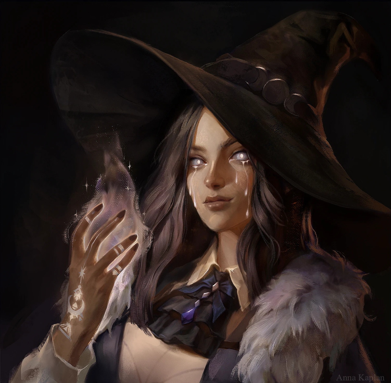 Witch with Purple Magic