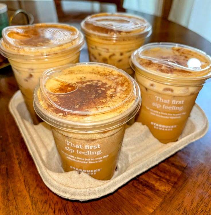 Iced Coffee Drinks Tray