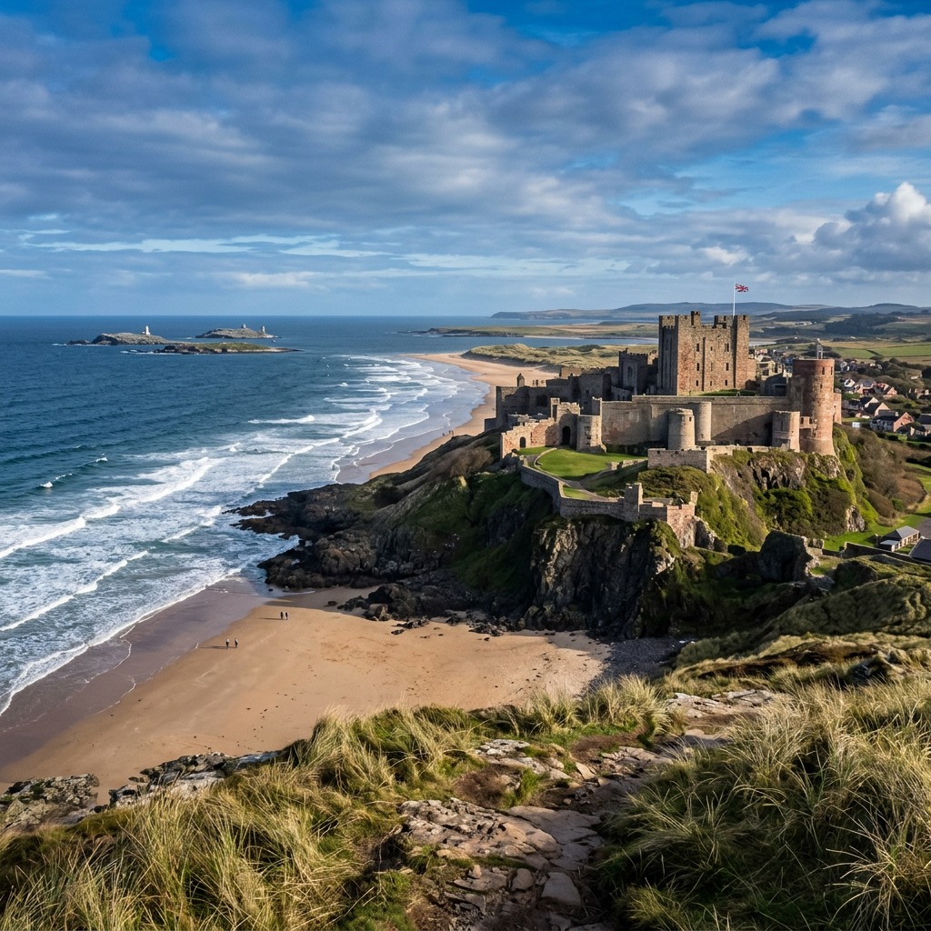 Bamburgh Castle Coast