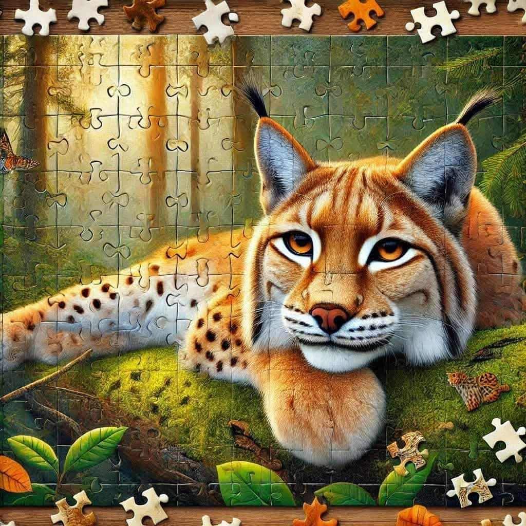 Lynx in Forest